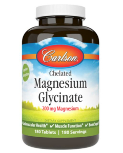 Carlson Chelated Magnesium, 180 tablets