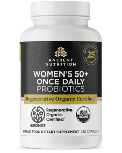 Ancient Nutrition Regenerative Organic Certified™ Women's 50+ Once Daily Probiotics, 30 count