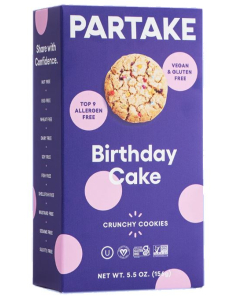 Partake Birthday Cake Crunchy Cookies, 5.5 oz.