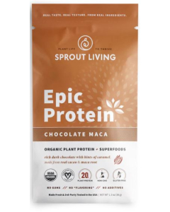 Sprout Living Epic Chocolate Maca Protein Powder - Front view