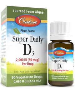Carlson Plant-Based Super Daily D3, .086 oz.