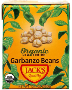 Jack's Quality Low Sodium Garbanzo Beans, 13.4 oz.