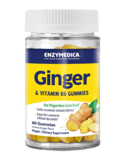Enzymedica Ginger + B6 Gummies, 60 Gummies