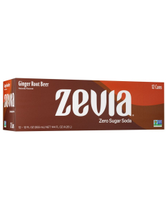 Zevia Zero Calorie Soda Ginger Root Beer - Front view