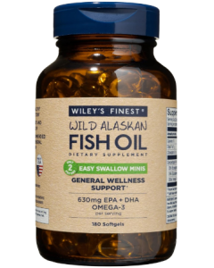 Wiley's Finest Easy Swallow Fish Oil Minis, 180 Softgels