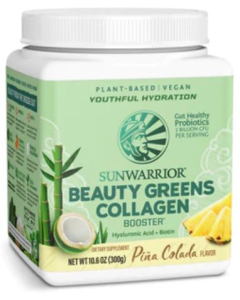 Sunwarrior Beauty Greens Collagen Booster Pina Colada, 10.6 oz.