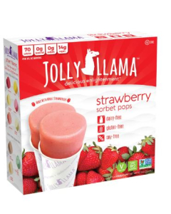 Jolly Llama Strawberry Sorbet Pops - Main