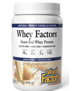 Natural Factors Whey Factors Protein French Vanilla, 12 oz