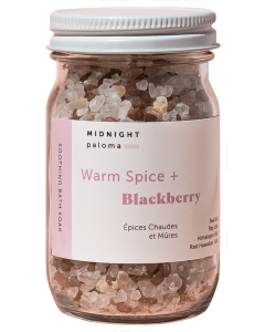 Midnight Paloma Warm Spice + Blackberry Soothing Bath Soak, 4 oz. 