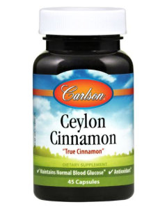 Carlson Ceylon Cinnamon, 45 Capsules