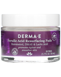 Derma E, Ferulic Acid Resurfacing Pads, 50 Pads, 1.7 fl oz