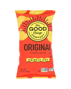 The Good Crisp Company Gluten Free Crinkle Cut Potato Chips, Original Flavor, 5.5 oz.
