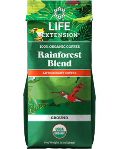 Life Extension Rainforest Blend Ground Coffee, 12 oz.