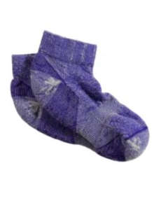Maggie's Organic Wool Ankle Sock, Purple Color - Front