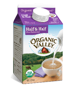 Organic Valley Half & Half, Ultra Pasteurized, Pint