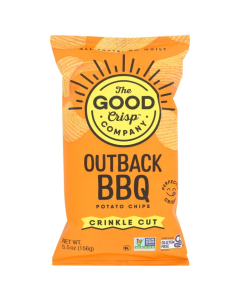 The Good Crisp Company Gluten Free Crinkle Cut Potato Chips, Outback BBQ Flavor, 5.5 oz.