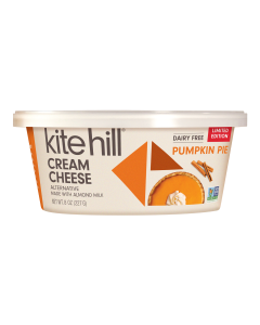 Kite Hill Spreadable Pumpkin Pie Almond Milk Cream Cheese, 8 oz.