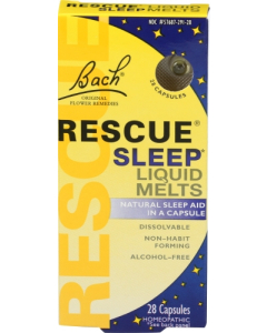 Bach Rescue Sleep Liquid Melts Natural Sleep Aid,  28 Dissolvable Capsules