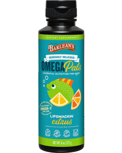 Barlean's Omega Pals Lipsmackin' Citrus High Potency Fish Oil, 8 oz.