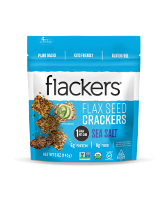 Flackers Sea Salt Flaxseed Crackers Package