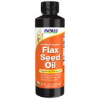 NOW Foods Flax Seed Oil Liquid, Organic - 12 fl. oz.