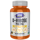 NOW Foods D-Ribose 750 mg - 120 Veg Capsules