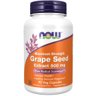 NOW Foods Grape Seed Extract, Maximum Strength 500 mg - 90 Veg Capsules