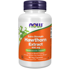 NOW Foods Hawthorn Extract 600 mg, Extra Strength - 90 Veg Capsules