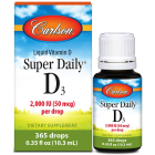 Carlson Super Daily D3 Liquid, 2000 IU, 0.35 fl. oz