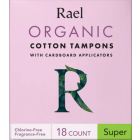 Rael Organic Cotton Tampons Super - Front view