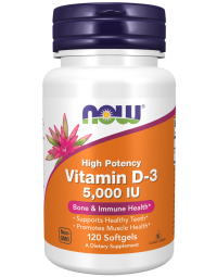 NOW Foods Vitamin D-3 5000 IU - 120 Softgels
