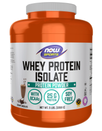 NOW Foods Whey Protein Isolate, Creamy Chocolate Powder - 5 lbs.
