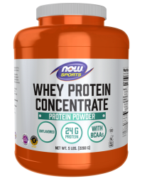 NOW Foods Whey Protein Concentrate Unflavored - 5 lbs.