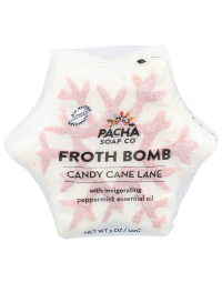 Pacha Candy Cane Lane Snowflake Froth Bomb, 5 oz.