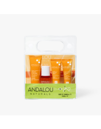Andalou Naturals To Go Brightening Routine Set, 4-Piece Kit - Front view