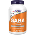 NOW Foods GABA 750 mg - 200 Veg Capsules