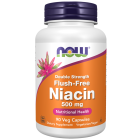 NOW Foods Niacin 500 mg, Double Strength Flush-Free - 90 Veg Capsules