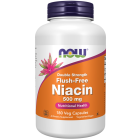 NOW Foods Niacin 500 mg, Double Strength Flush-Free - 180 Veg Capsules