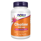 NOW Foods Choline 300 mg - 100 Veg Capsules