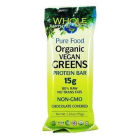 Natural Factors Whole Earth & Sea Vegan Organic Greens Protein Bar - Front view