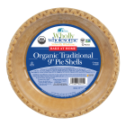 Wholly Wholesome 9inch Organic Traditional Pie Shells - Front view