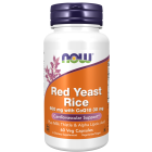 NOW Foods Red Yeast Rice 600 mg with CoQ10 30 mg - 60 Veg Capsules