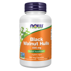 NOW Foods Black Walnut Hulls 500 mg - 100 Veg Capsules