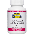 Natural Factors Easy Iron, 20mg, 60 Chewable Wafers