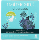 NatraCare Organic Cotton Ultra With Wings Pads, 14 Count