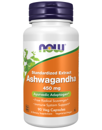 NOW Foods Ashwagandha 450 mg - 90 Veg Capsules