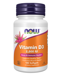 NOW Foods Vitamin D3 2500 IU - 180 Softgels