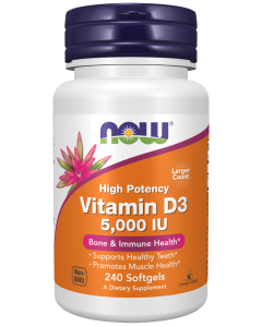 NOW Foods Vitamin D-3 5000 IU - 240 Softgels