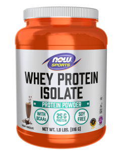 NOW Foods Whey Protein Isolate, Creamy Chocolate Powder - 1.8 lbs.