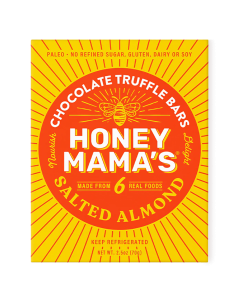 Honey Mamas Chocolate Truffle Bar Salted Almond - Front view